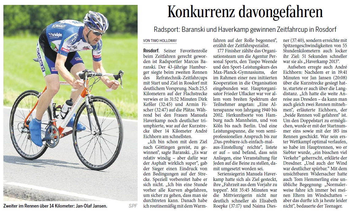 GT-Bericht SBZW-Zeitfahren (04.06.2014)