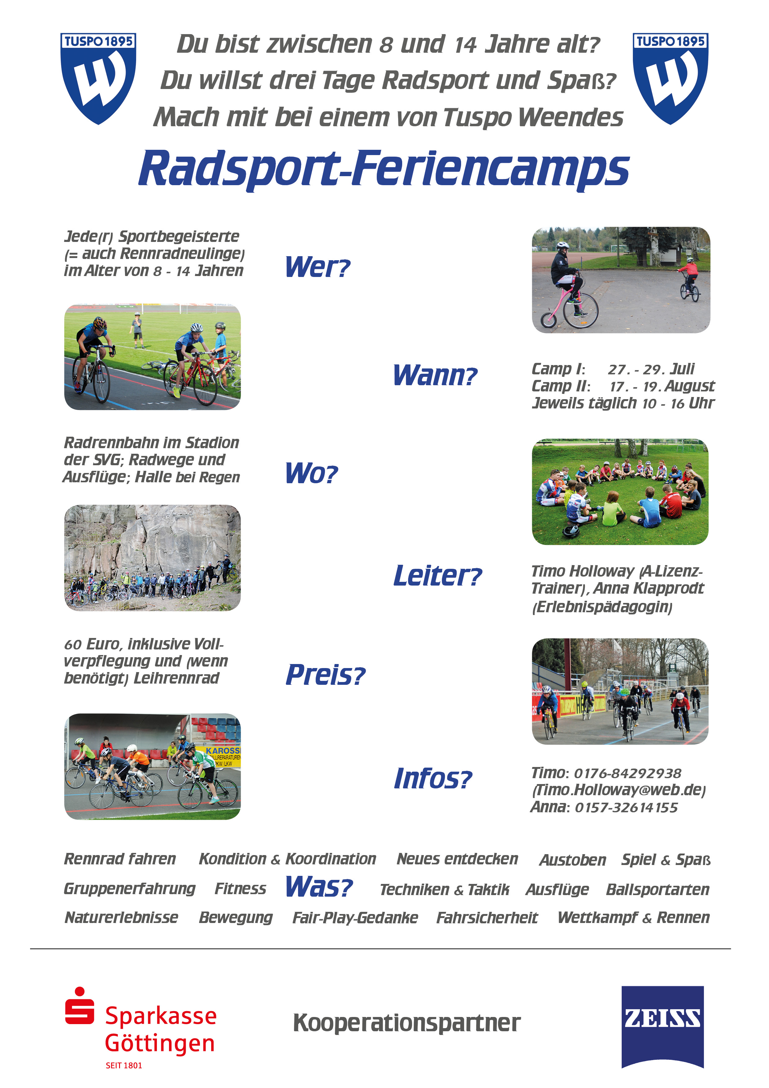 Radsportcamp Sommerferien 2015
