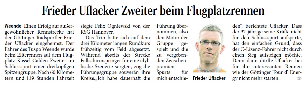 GT-Bericht, Frieder Zweiter in Kassel-Calden (28.06.2014)