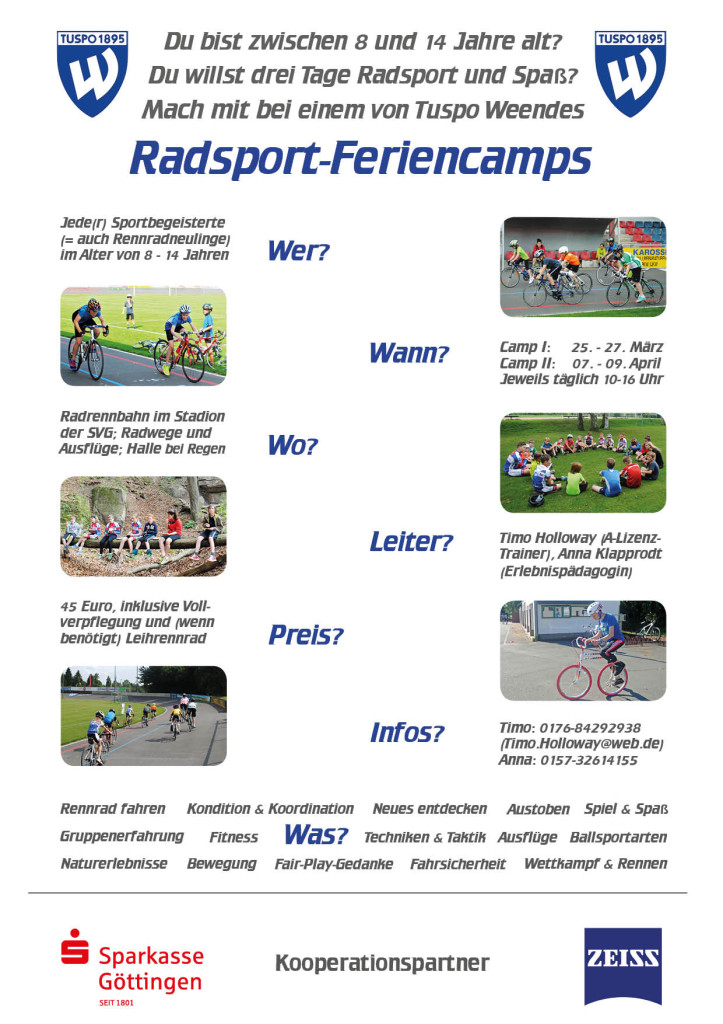 Radsportcamp Osterferien 2015