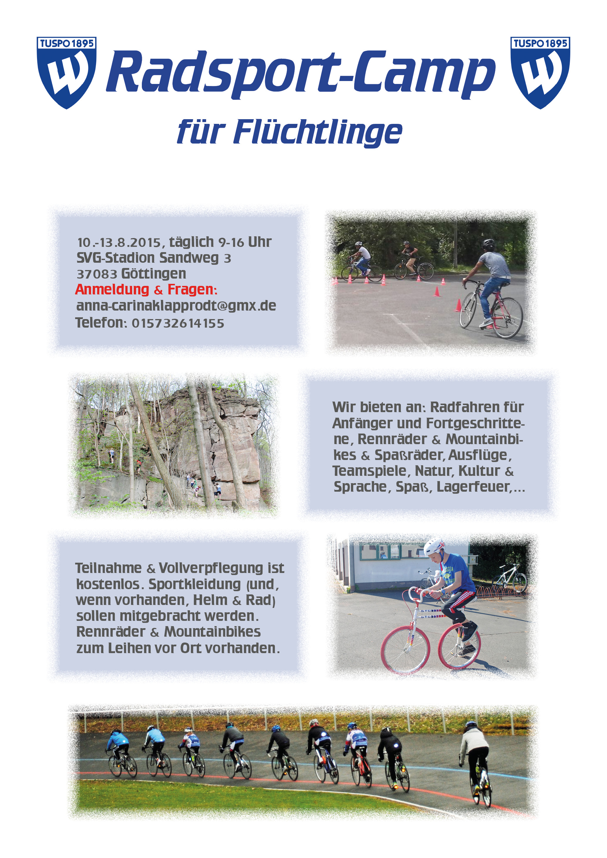 Radsportcamp für Flüchtlinge 2015, deutsch